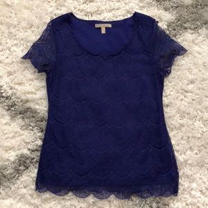 Banana Republic Blue Lace Top